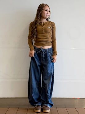 「GAP（ギャップ）のアイテム」を使った、GapJapanさん（レディース・160cm）の夏コーディネート