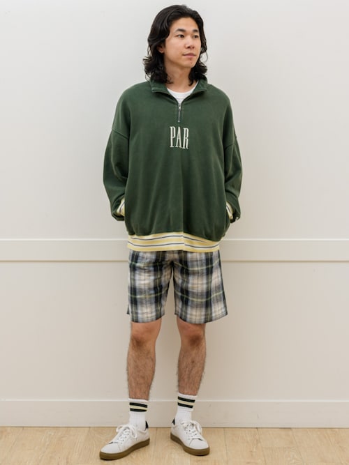 【M】MALBON ショートパンツとシャツセット Malbon シャツとショートパンツセット マルボンメンズ