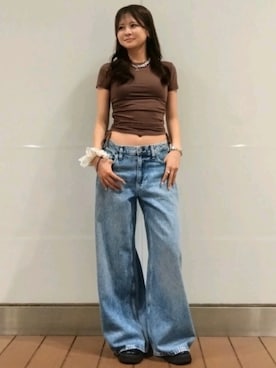 「GAP（ギャップ）のアイテム（パンツ）」を使った、GapJapanさん（レディース・161cm）の夏コーディネート