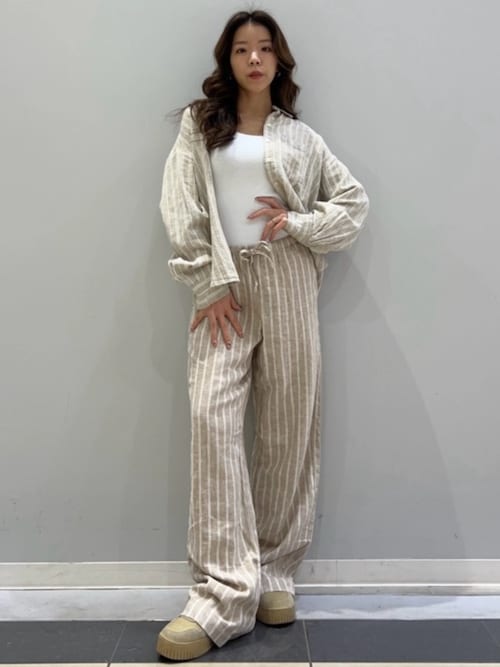 GAP（ギャップ） ワイドパンツ パンツ リラックスフィット リネン