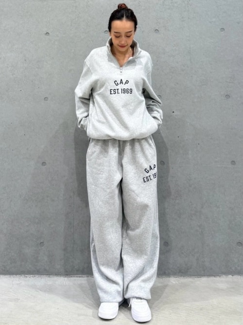 セール】ビンテージソフト オーバーサイズ GAPロゴ 1/4ジップ