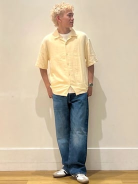 「GAP（ギャップ）のアイテム（トップス）」を使った、GapJapanさん（メンズ・180cm）の夏コーディネート