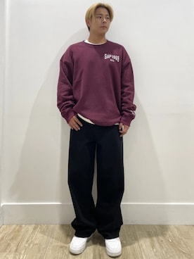 「GAP（ギャップ）のアイテム」を使った、GapJapanさん（メンズ・170cm）の秋コーディネート