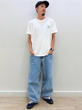 「GAP（ギャップ）のアイテム（トップス）」を使った、GapJapanさん（メンズ・175cm）の夏コーディネート
