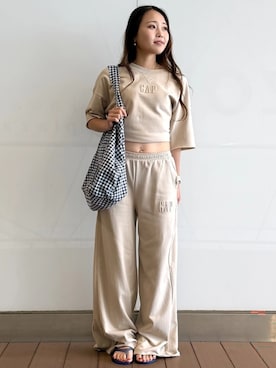 「GAP（ギャップ）のアイテム（トップス）」を使った、GapJapanさん（レディース・160cm）の夏コーディネート