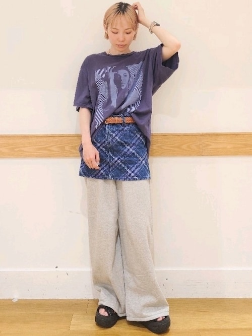 GAP デニムスカート デニム プレイド ミニスカート : ZOZOTOWN