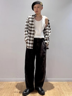 「アイテム（タンクトップ）」を使った、GapJapanさん（メンズ・173cm）の夏コーディネート