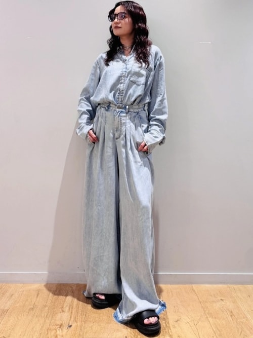 【PWA】　デニムトラウザーパンツ PWA 《LOOSE DENIM TROUSERS》 IVORY (@moves__tyo limited