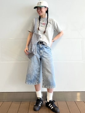 「GAP（ギャップ）のアイテム（キャップ）」を使った、GapJapanさん（レディース・170cm）の夏コーディネート