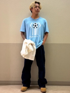 「GAP（ギャップ）のアイテム（トップス）」を使った、GapJapanさん（メンズ・170cm）の夏コーディネート
