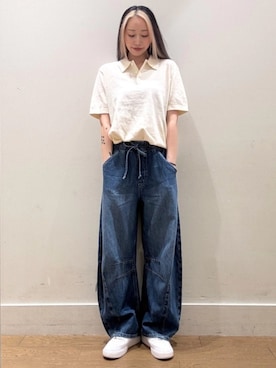 「GAP（ギャップ）のアイテム（デニムパンツ）」を使った、GapJapanさん（レディース・162cm）の夏コーディネート