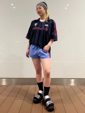 「GAP（ギャップ）のアイテム（トップス）」を使った、GapJapanさん（レディース・157cm）の夏コーディネート