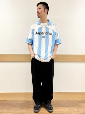 「GAP（ギャップ）のアイテム（パンツ）」を使った、GapJapanさん（メンズ・172cm）の夏コーディネート