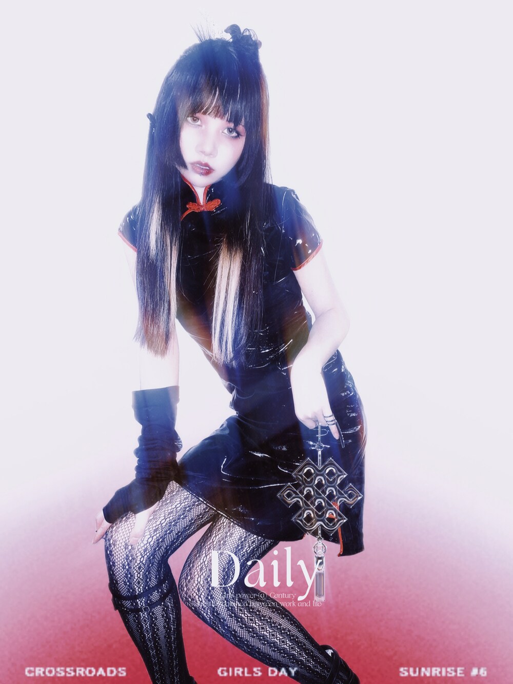 「夏コーデ、夏、新年一発目、lecoledesfemmes」｜「Lecole des femmesのPoison Ivy Qipau（ワンピース/ドレス、ブラック系）」を使った、yiwu_samaさん（レディース・160cm）の春コーディネートの1枚目の写真
