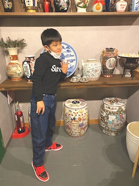 「アイテム（パーカー）」を使った、kenppyさん（キッズ・138cm）の秋コーディネート