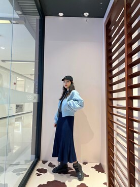 「MOUSSY（マウジー）のアイテム（MA-1）」を使った、Snowly Linさん（レディース・163cm）の春コーディネート