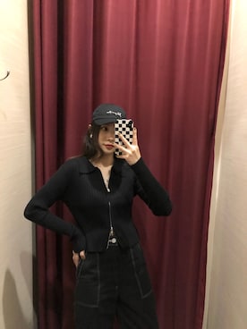 「moussy」｜「アイテム（アンサンブル）」を使った、Snowly Linさん（レディース・163cm）の冬コーディネート