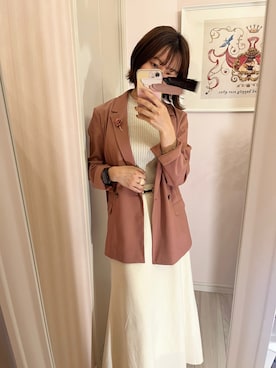 「NATURAL BEAUTY BASIC（ナチュラルビューティーベーシック）のアイテム（ジャケット/アウター）」を使った、yuiさん（レディース・149cm）の春コーディネート