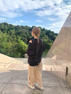 「美術館」｜「アイテム（トップス）」を使った、yuiさん（レディース・148cm）の秋コーディネート