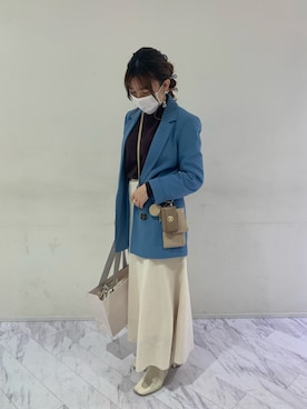 「カラージャケット」｜yuiさん（レディース・148cm）の冬コーディネート