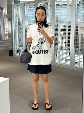 「RHUDE（ルード）のアイテム」を使った、薄荷糖さん（レディース・161cm）の夏コーディネート