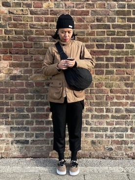 「SAINT JAMES（セントジェームス）のアイテム（帽子）」を使った、薄荷糖さん（レディース・161cm）の冬コーディネート