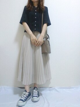 「CONVERSE（コンバース）のconverse（コンバース） ALL STAR OX（オールスターOX）（スニーカー）」を使った、あ やさん（レディース・147cm）の秋コーディネート