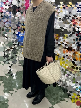 「アイテム（ベスト）」を使った、kotoさん（レディース・162cm）の冬コーディネート