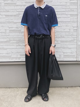 「アイテム（デジタル腕時計）」を使った、myucさん（メンズ・170cm）の秋コーディネート