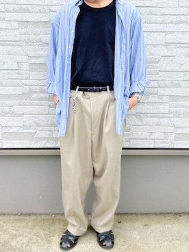 「アイテム（デジタル腕時計）」を使った、myucさん（メンズ・170cm）の秋コーディネート