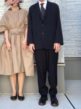 「DRIES VAN NOTEN（ドリスヴァンノッテン）のアイテム（フォーマルスーツ/小物）」を使った、myucさん（メンズ・170cm）の春コーディネート
