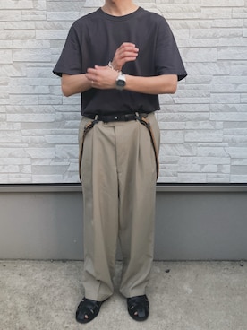 「アイテム（デジタル腕時計）」を使った、myucさん（メンズ・170cm）の夏コーディネート