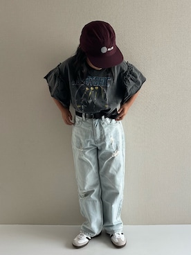 「アイテム（デニムパンツ）」を使った、y___aさん（キッズ・120cm）の秋コーディネート
