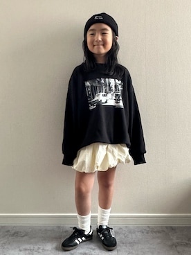 「アイテム（ニットキャップ/ビーニー）」を使った、y___aさん（キッズ・120cm）の秋コーディネート