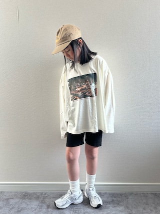 「LOWRYS FARM(ローリーズファーム)のロゴフォトロンT 656104(Tシャツ/カットソー)」を使った、y___aさん(キッズ・126cm)の春コーディネート