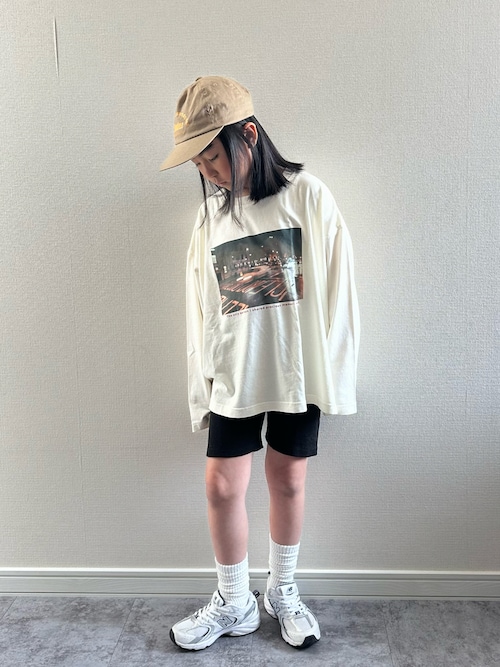 「LOWRYS FARM(ローリーズファーム)のロゴフォトロンT 656104(Tシャツ/カットソー)」を使った、y___aさん(キッズ・126cm)の春コーディネート