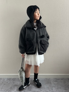 「アイテム（スカート）」を使った、y___aさん（キッズ・120cm）の冬コーディネート