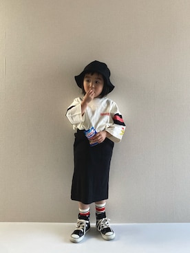 「ZOZOKIDSDAY」｜「アイテム（ソックス/靴下）」を使った、y___aさん（キッズ・100cm）の春コーディネート