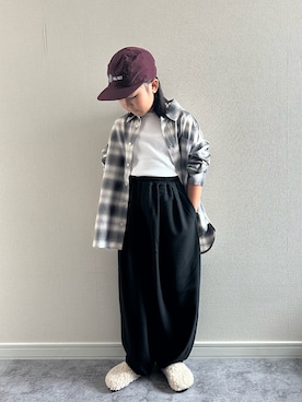 「アイテム（シャツ/ブラウス）」を使った、y___aさん（キッズ・127cm）の秋コーディネート
