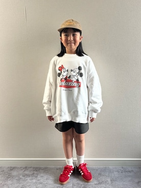 「LOWRYS FARM（ローリーズファーム）のアイテム（帽子）」を使った、y___aさん（キッズ・124cm）の春コーディネート