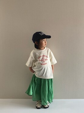 「ZOZOKIDSDAY」｜「アイテム（サンダル）」を使った、y___aさん（キッズ・100cm）の春コーディネート