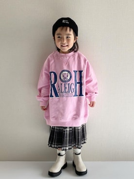 「ZARA KIDSのアイテム（ブーツ）」を使った、y___aさん（キッズ・100cm）の秋コーディネート