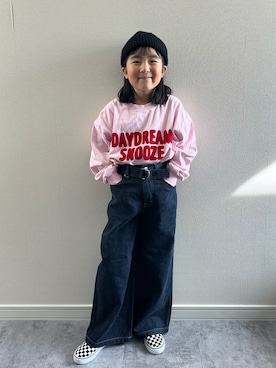 「アイテム（帽子）」を使った、y___aさん（キッズ・120cm）の春コーディネート