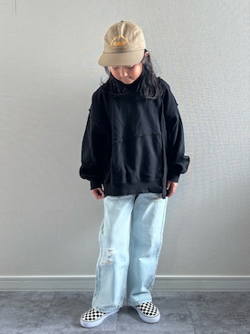 「アイテム（デニムパンツ）」を使った、y___aさん（キッズ・120cm）の秋コーディネート