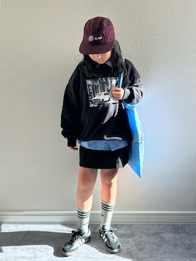 「アイテム（レッグウェア）」を使った、y___aさん（キッズ・120cm）の秋コーディネート