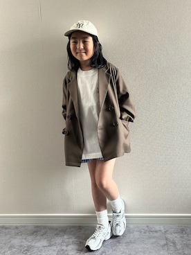 「アイテム（テーラードジャケット）」を使った、y___aさん（キッズ・126cm）の春コーディネート