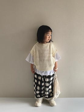 y___aさん（キッズ・100cm）の春コーディネート