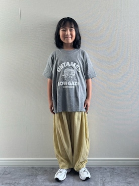 「アイテム（パンツ、イエロー系）」を使った、y___aさん（キッズ・127cm）の夏コーディネート