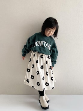 「ZARA KIDSのアイテム（ブーツ）」を使った、y___aさん（キッズ・100cm）の秋コーディネート