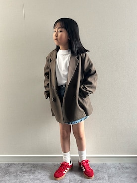 「GLOBAL WORK（グローバルワーク）のアイテム」を使った、y___aさん（キッズ・124cm）の春コーディネート